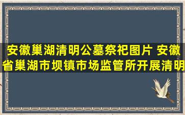 安徽巢湖清明公墓祭祀图片 安徽省巢湖市坝镇市场监管所开展清明节期间祭祀用品专项检查